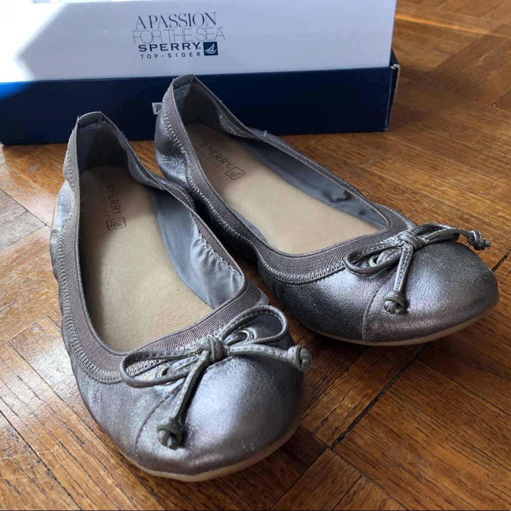 Sperry Top-Sider Elise Pewter Metallic Flats
